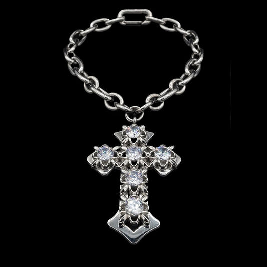 Crystal Cross Choker